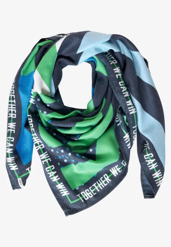 Foulard doux imprimé deep blue