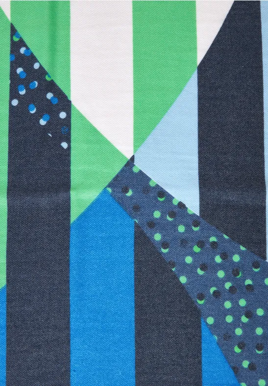 Foulard doux imprimé deep blue
