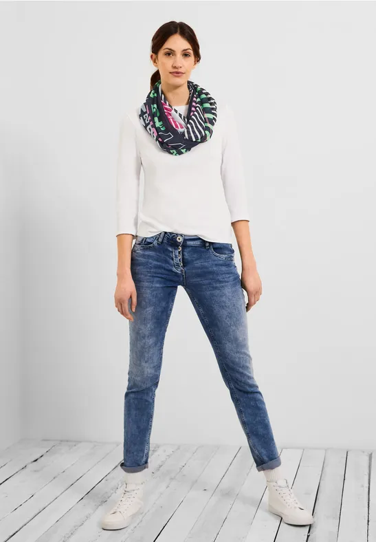 Patchwork Print Loop deep blue