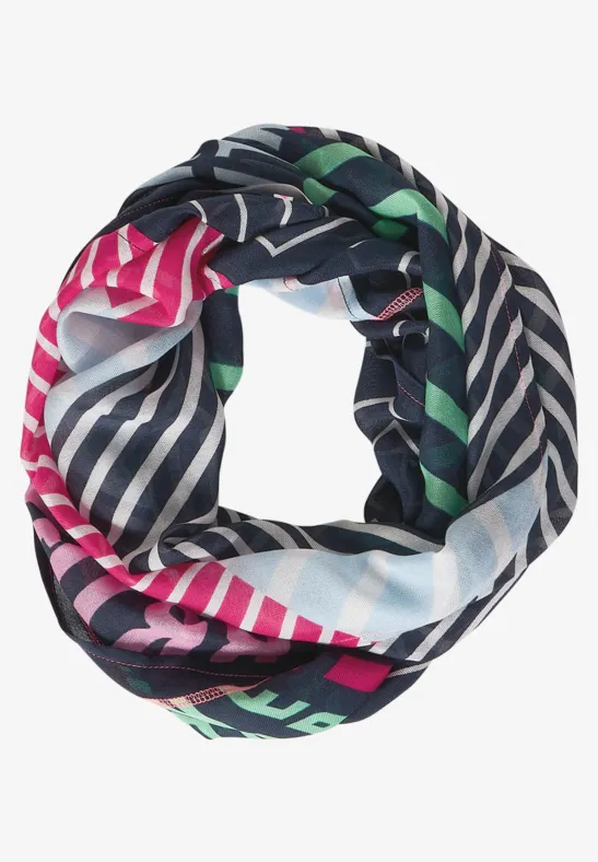 Patchwork Print Loop deep blue