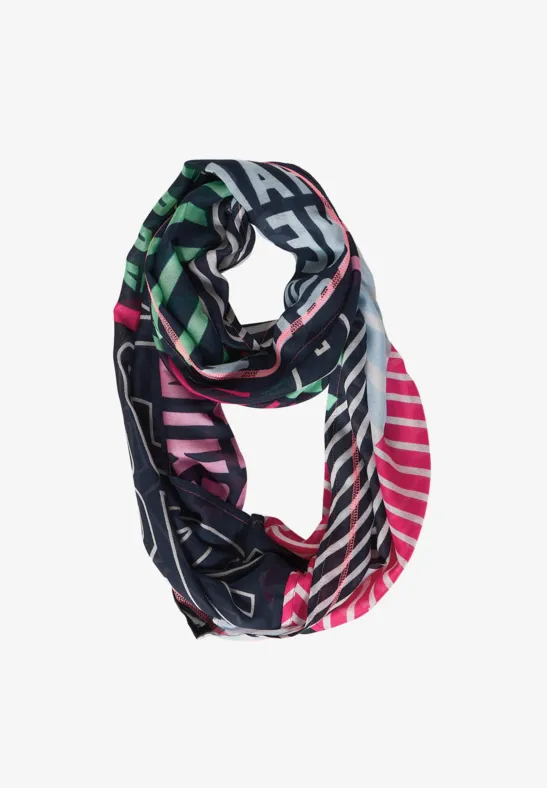 Patchwork Print Loop deep blue