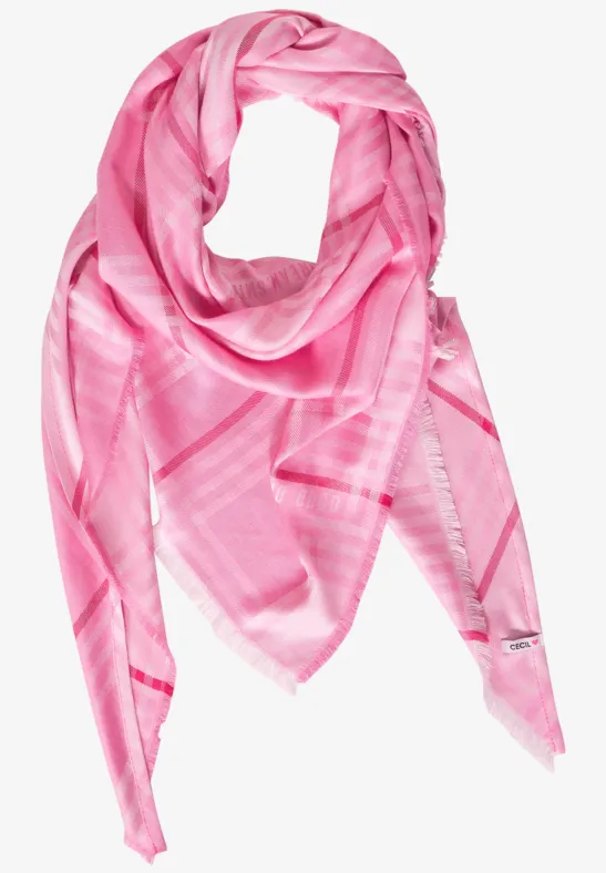 Halsdoek met ruitpatroon soft pink