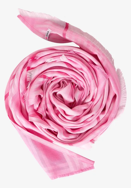 Halsdoek met ruitpatroon soft pink
