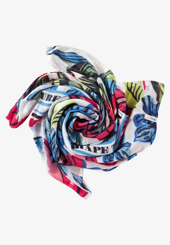 Loop à imprimé hawaïen vanilla white