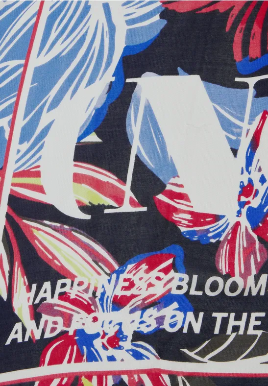 Halstuch mit Print deep blue