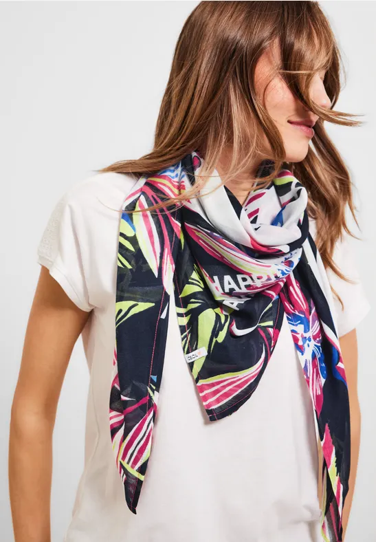 Halstuch mit Print deep blue