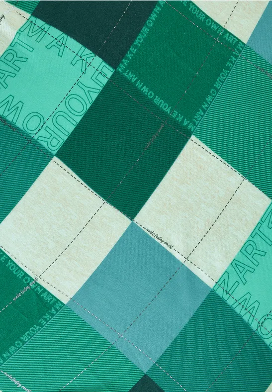 Foulard à carreaux triangulaire evergreen