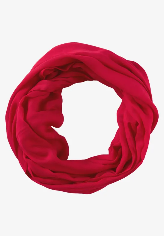 Loopschal in Unifarbe casual red