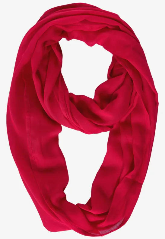 Loopschal in Unifarbe casual red