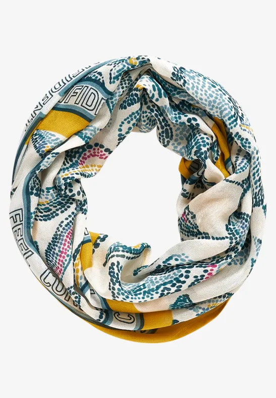 Snood avec imprimé milky beige