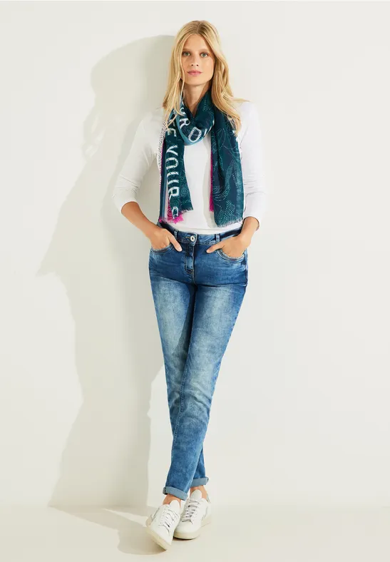 Printhalstuch mit Wording cool pink