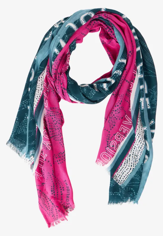 Printhalstuch mit Wording cool pink