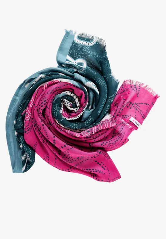 Printhalstuch mit Wording cool pink