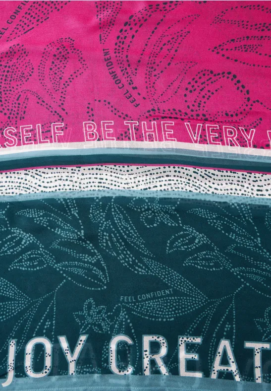 Printhalstuch mit Wording cool pink