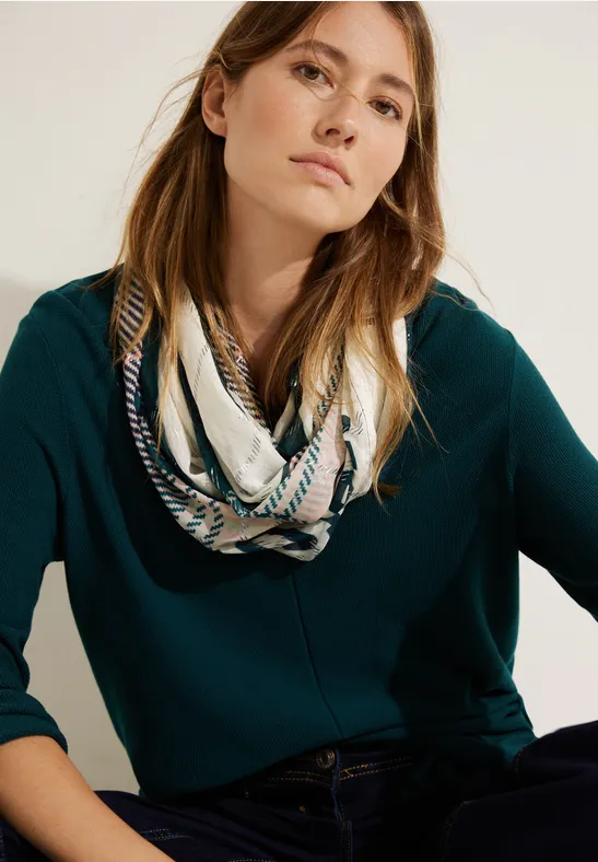 Loop mit Folienprint deep lake green