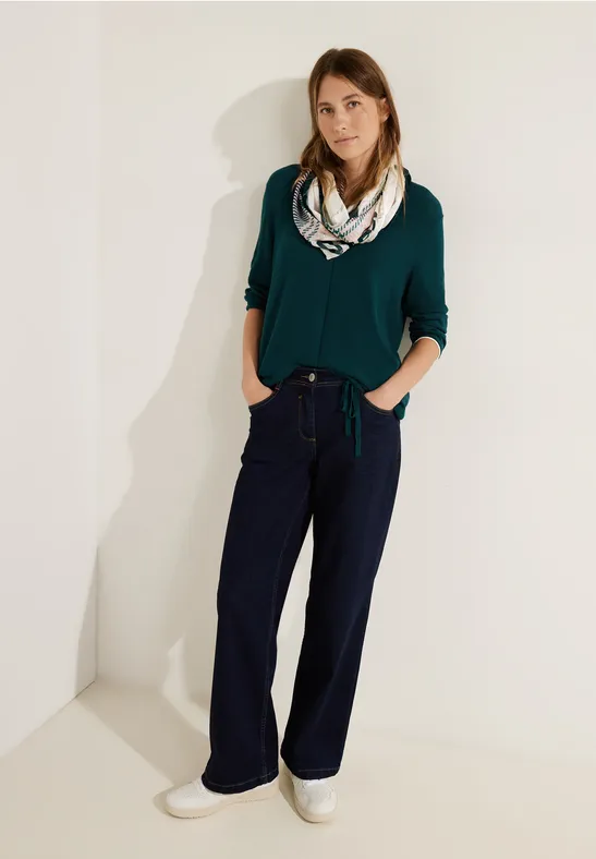 Loop mit Folienprint deep lake green