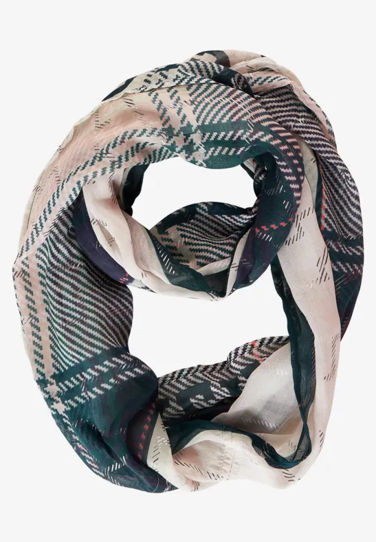 Loop mit Folienprint deep lake green