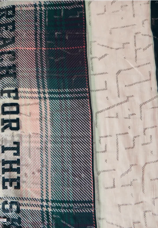 Loop mit Folienprint deep lake green