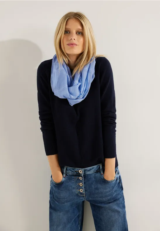 Loop mit Karo Muster real blue