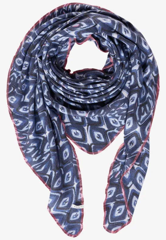 Cosy halsdoek met print night sky blue