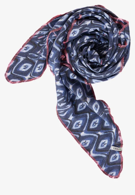Cosy halsdoek met print night sky blue