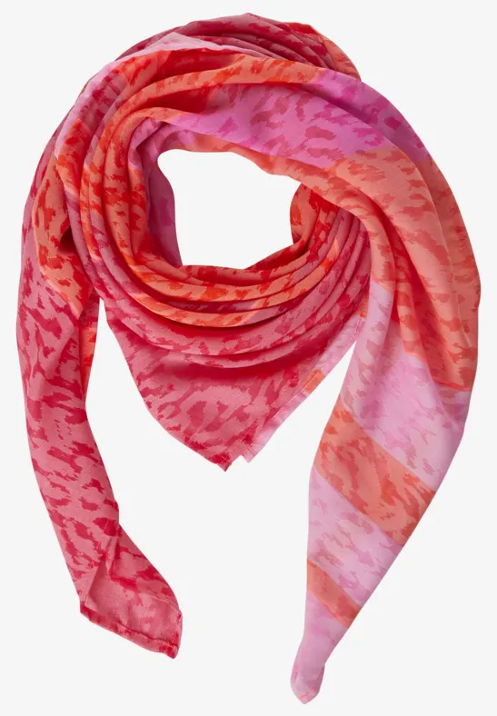 Foulard au look dévoré pink sorbet