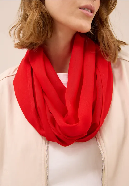 Loop Schal in Unifarbe fiery red