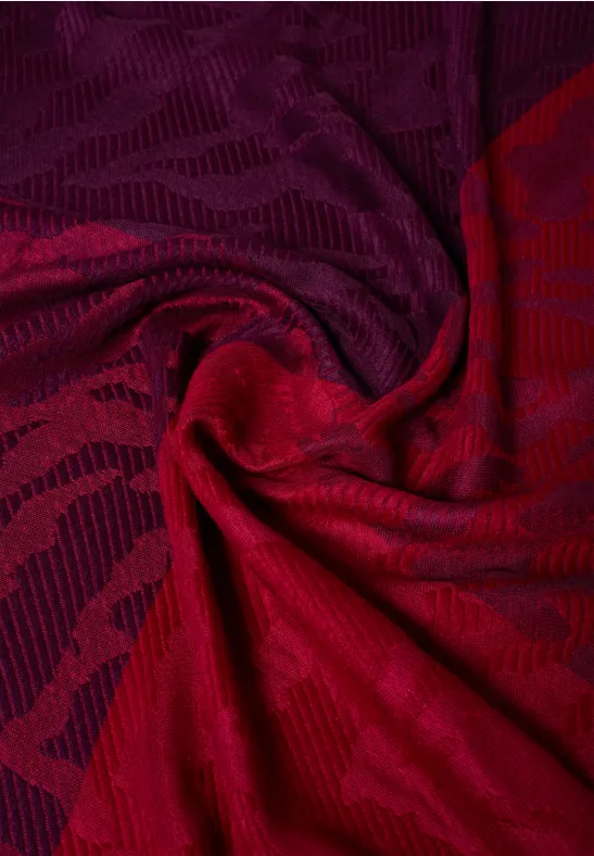 Tuch mit Zebramuster beaujolais red