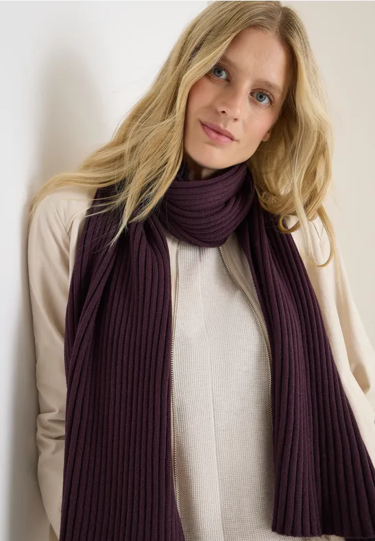 Strickschal dark plum