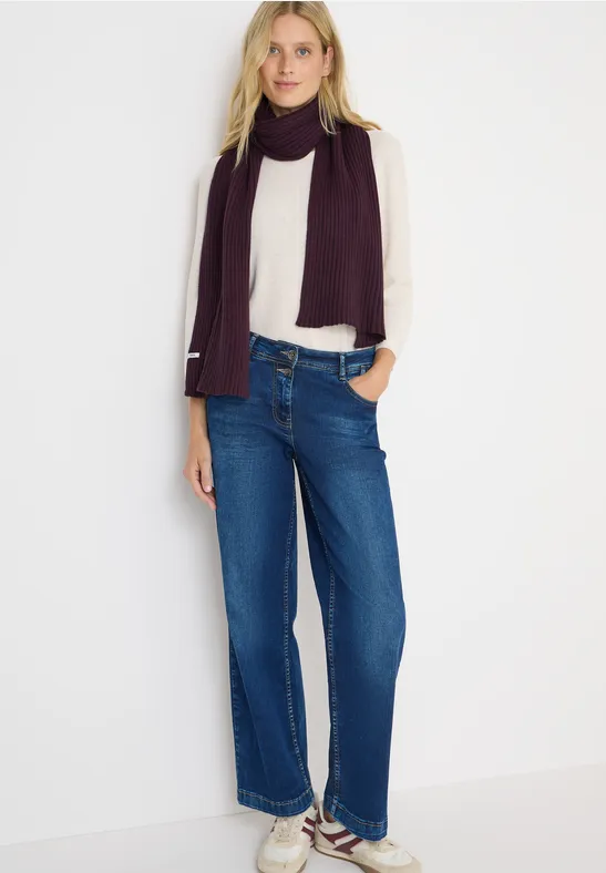Strickschal dark plum