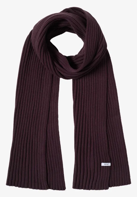 Strickschal dark plum