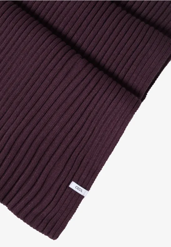 Strickschal dark plum