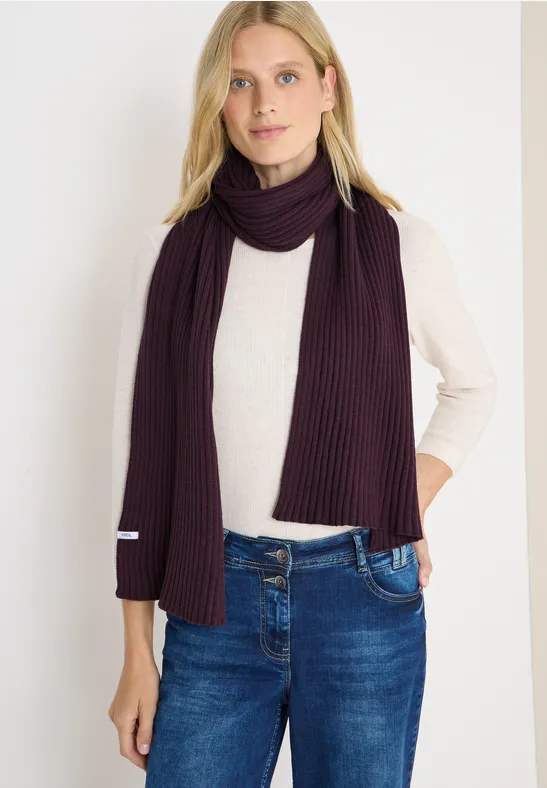 Strickschal dark plum