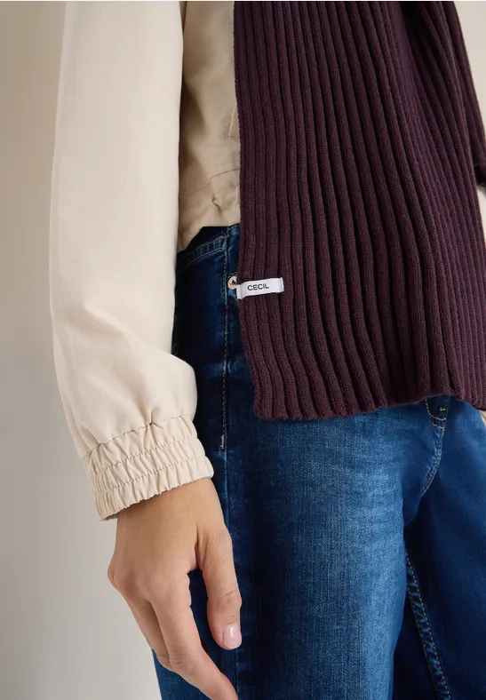 Strickschal dark plum