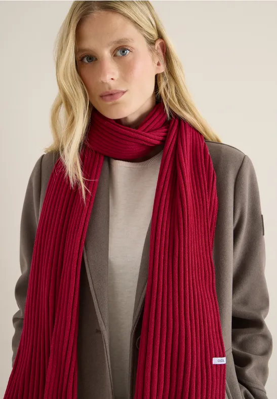 Strickschal beaujolais red