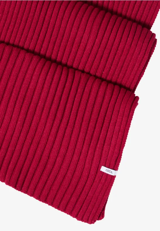 Strickschal beaujolais red