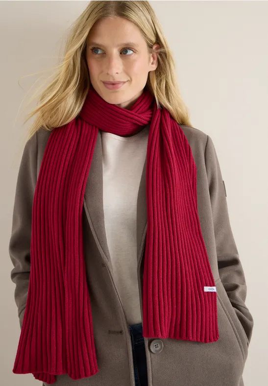 Strickschal beaujolais red