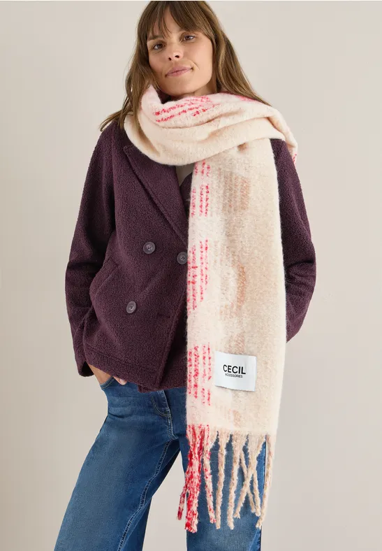 Gezellige sjaal light sandy beige