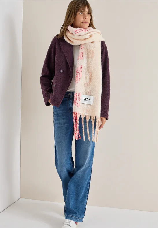 Gezellige sjaal light sandy beige