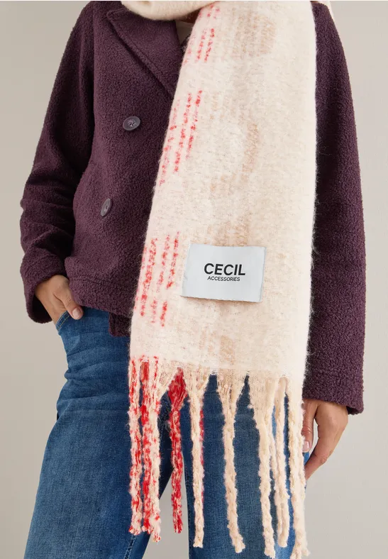 Gezellige sjaal light sandy beige