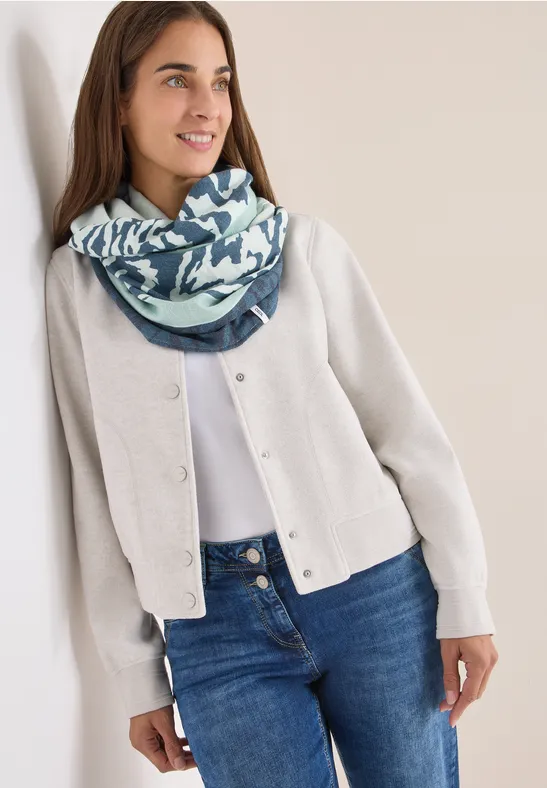 Softer Loopschal mit Print smoke salvia