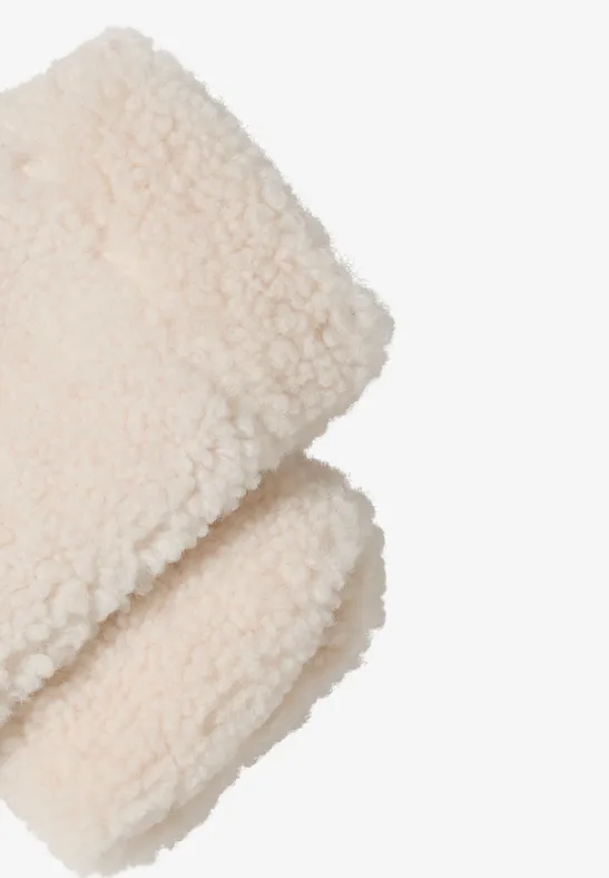 Teddy Fäustlinge teddy vanilla white