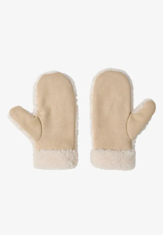 Teddy Fäustlinge teddy vanilla white