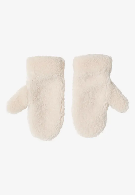 Teddy Fäustlinge teddy vanilla white