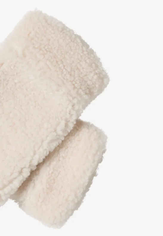 Teddy Fäustlinge teddy vanilla white