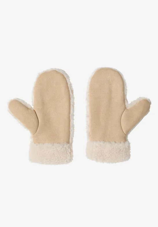 Teddy Fäustlinge teddy vanilla white