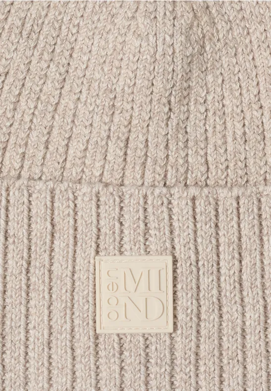 Bonnet en couleur unie alabaster beige melange
