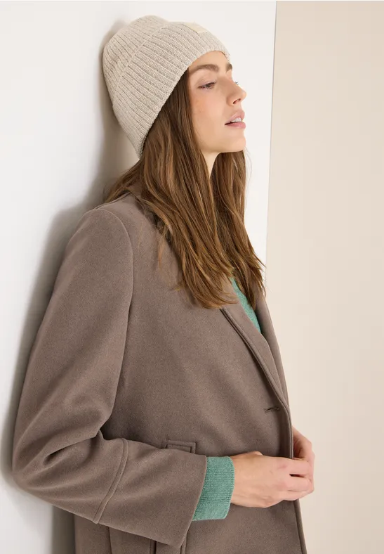 Bonnet en couleur unie alabaster beige melange