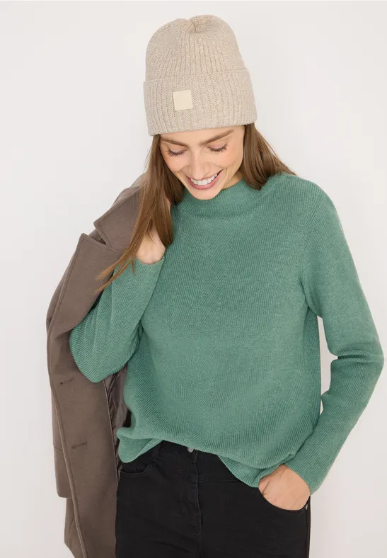 Bonnet en couleur unie alabaster beige melange