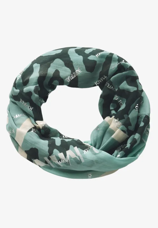 Loop Schal mit Foliendetails ink green